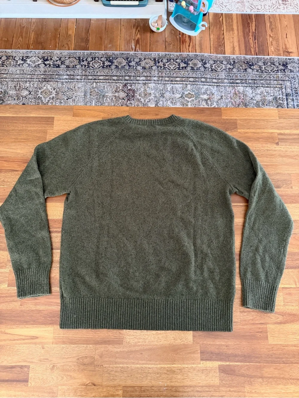 J. Crew Men’s Olive Lambswool Sweater